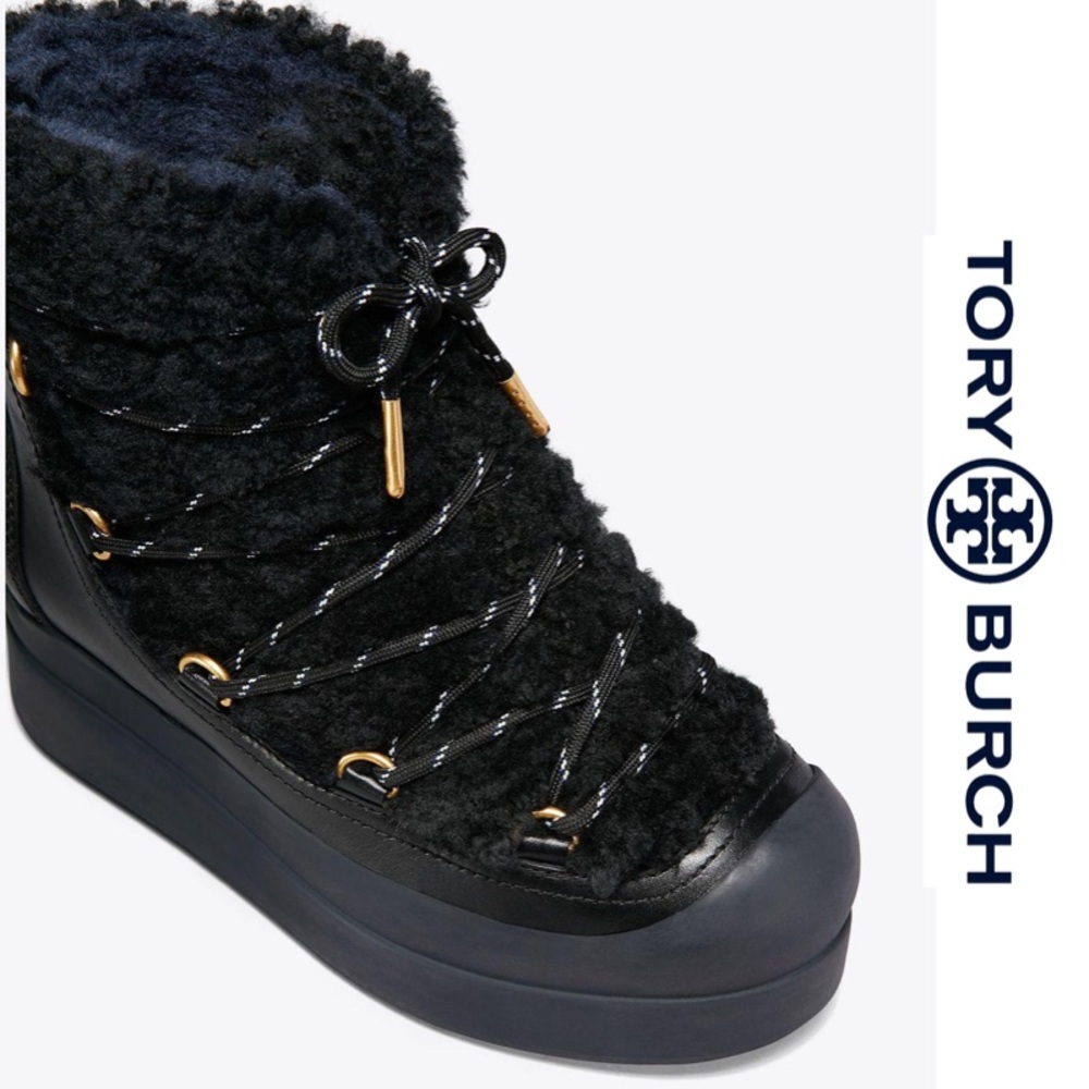Very Rare Tory Burch Courtney Shearling Leather - Picture 4 of 11